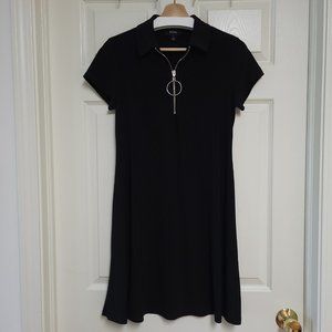 MSK Black O-Ring Collard Shift Dress